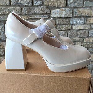 Coutgo T Strap Marty Platform Pumps NWT